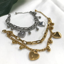 Load image into Gallery viewer, HEART CHAIN BRACELET