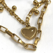 Load image into Gallery viewer, HEART CHAIN BRACELET