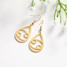 Load image into Gallery viewer, Cancer Zodiac Teardrop Earrings