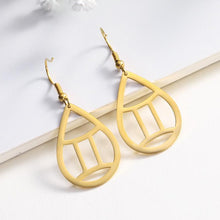 Load image into Gallery viewer, Gemini Zodiac Teardrop Earrings