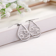 Load image into Gallery viewer, Cancer Zodiac Teardrop Earrings