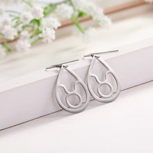 Load image into Gallery viewer, Taurus Zodiac Teardrop Earrings