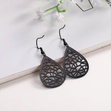 Load image into Gallery viewer, Geometric Web Drop Earrings