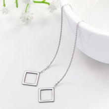 Load image into Gallery viewer, Hollow Diamond Threader Earrings