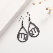 Load image into Gallery viewer, Virgo Zodiac Teardrop Earrings