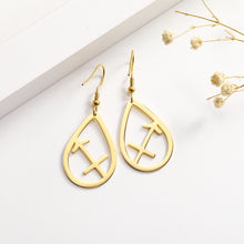 Load image into Gallery viewer, Sagittarius Zodiac Teardrop Earrings