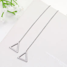 Load image into Gallery viewer, Hollow Triangle Threader Earrings