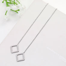 Load image into Gallery viewer, Hollow Diamond Threader Earrings