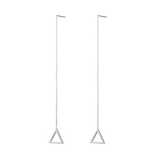 Load image into Gallery viewer, Hollow Triangle Threader Earrings