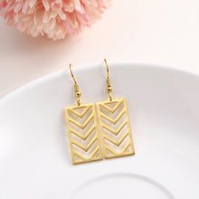 Load image into Gallery viewer, Rectangular Chevron Earrings