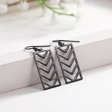 Load image into Gallery viewer, Rectangular Chevron Earrings