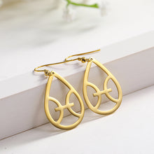 Load image into Gallery viewer, Pisces Zodiac Teardrop Earrings