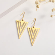 Load image into Gallery viewer, Hollow Triangle Earrings