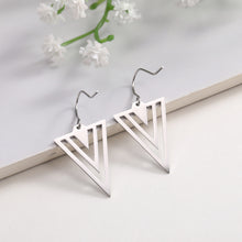 Load image into Gallery viewer, Hollow Triangle Earrings