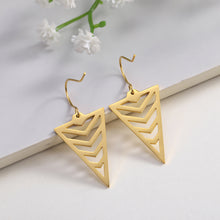 Load image into Gallery viewer, Triangle Chevron Earrings