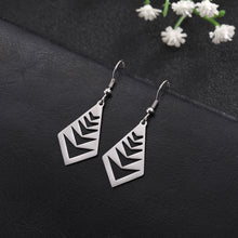 Load image into Gallery viewer, Triangular Diamond Drop Earrings
