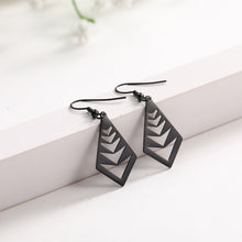 Load image into Gallery viewer, Triangular Diamond Drop Earrings
