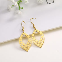 Load image into Gallery viewer, Hollow Wavy Leaf Earrings