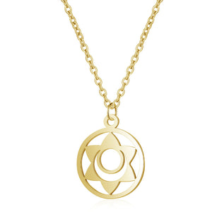 Gold Round Chakra Necklaces