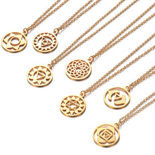 Load image into Gallery viewer, Gold Round Chakra Necklaces
