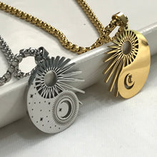 Load image into Gallery viewer, YIN YANG SILVER CELESTIAL NECKLACE