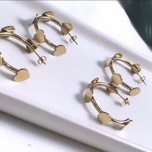 Load image into Gallery viewer, ARCH OF LOVE HOOP EARRINGS