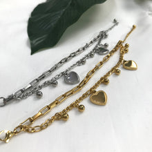 Load image into Gallery viewer, HEART CHAIN BRACELET