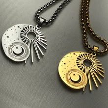 Load image into Gallery viewer, YIN YANG SILVER CELESTIAL NECKLACE