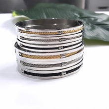 Load image into Gallery viewer, TWISTED CABLE WIRE BANGLE