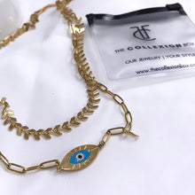 Load image into Gallery viewer, Enamel Evil Eye Necklace