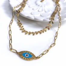 Load image into Gallery viewer, Enamel Evil Eye Necklace