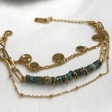 Load image into Gallery viewer, African Turquoise Beaded Bracelet