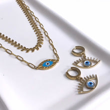 Load image into Gallery viewer, Enamel Evil Eye Necklace