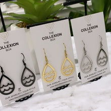 Load image into Gallery viewer, Aquarius Zodiac Teardrop Earrings