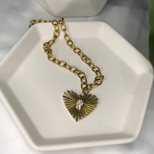 Load image into Gallery viewer, Shining Heart Necklace | 18K Gold Filled Heart Pendant Necklace