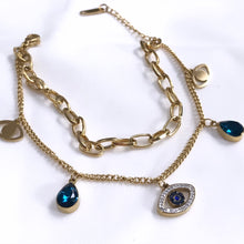 Load image into Gallery viewer, EVIL EYE CHARM BRACELET