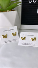 Load image into Gallery viewer, Sunburst Butterfly Mini Earrings