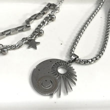 Load image into Gallery viewer, YIN YANG SILVER CELESTIAL NECKLACE
