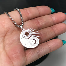 Load image into Gallery viewer, YIN YANG SILVER CELESTIAL NECKLACE