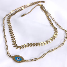 Load image into Gallery viewer, Enamel Evil Eye Necklace