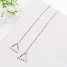 Load image into Gallery viewer, Hollow Triangle Threader Earrings
