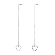 Load image into Gallery viewer, Hollow Heart Threader Earrings
