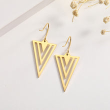 Load image into Gallery viewer, Hollow Triangle Earrings
