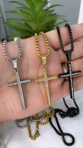 Bling Unisex Cross Necklace