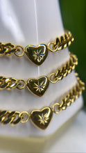 Load image into Gallery viewer, Starburst Triple Heart Bracelet

