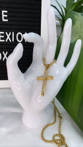 Bling Unisex Cross Necklace