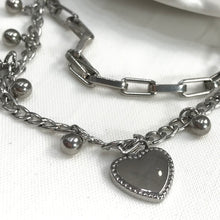 Load image into Gallery viewer, SILVER HEART CHAIN BRACELET
