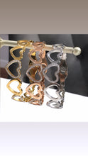Load image into Gallery viewer, Hollow Heart Bangle Bracelet
