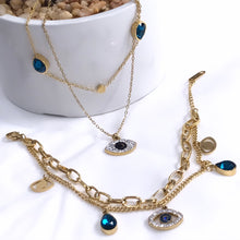 Load image into Gallery viewer, EVIL EYE CHARM NECKLACE
