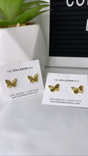 Load image into Gallery viewer, Sunburst Butterfly Mini Earrings
